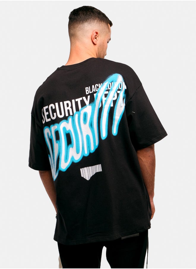 BLACK EDITION - UNISEX SECURITY DEP OVERSIZED T-SHIRT - Image 1
