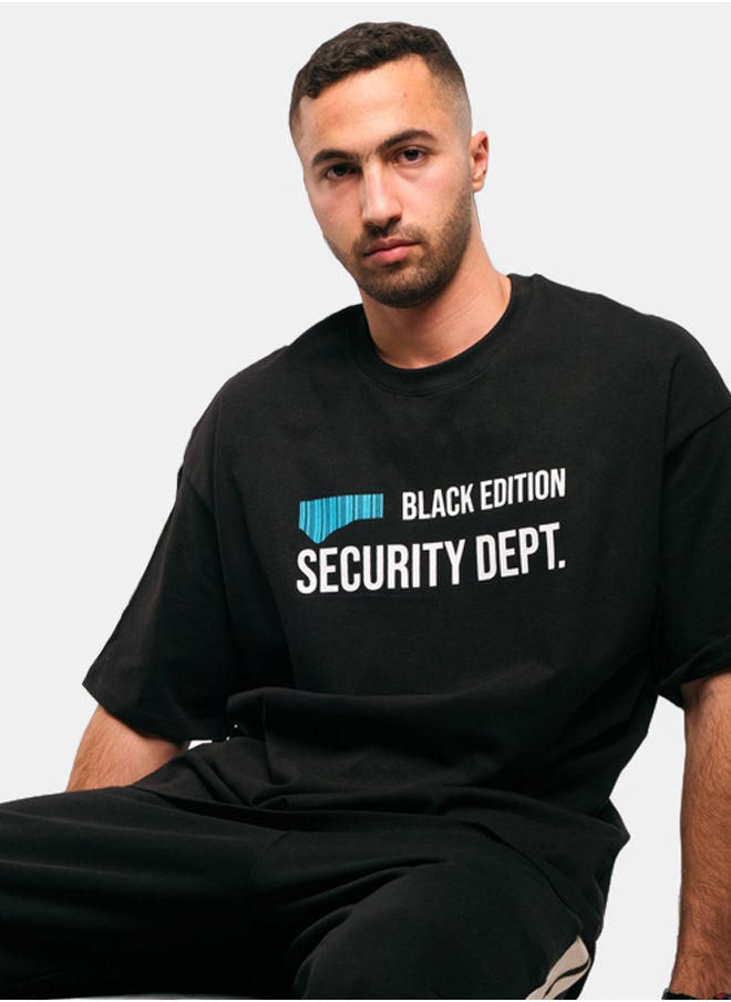 BLACK EDITION - UNISEX SECURITY DEP OVERSIZED T-SHIRT - Image 1