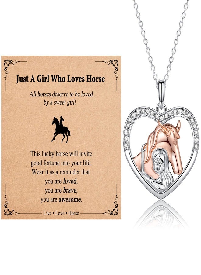 GULICX Horse Gifts for Women Girls, Horse Necklace Jewelry Stuff, Cool Birthday Christmas Stocking Stuffers Valentines Day Gifts for Horses Lovers Teen Girls with Card - Image 1