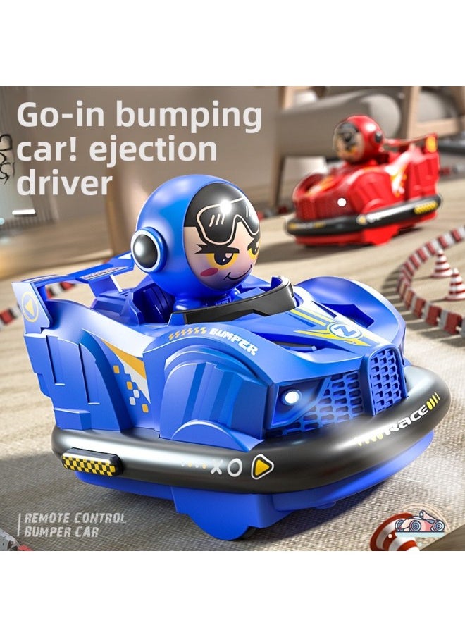 Generic Children's Remote Control Bumper Car Double Play Drift Mini Catapult Figure Kart Parent-child Interactive Toys Wholesale-Color:Remote Control Bumper Car [blue] Single-Scale:Top Configuration [comes With Remote Control Battery + Screwdriver] Three Batteries  - Image 3