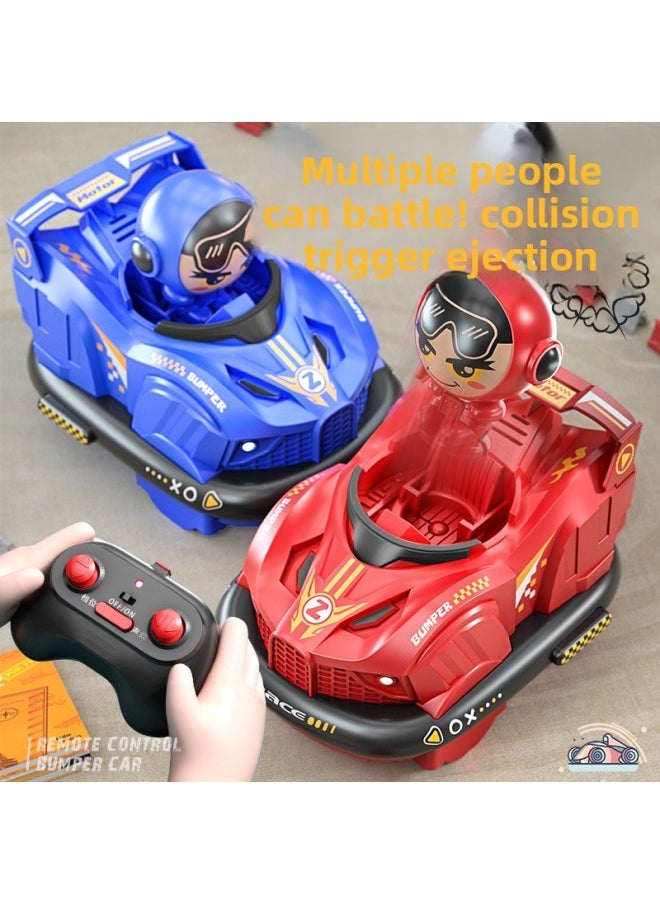 Generic Children's Remote Control Bumper Car Double Play Drift Mini Catapult Figure Kart Parent-child Interactive Toys Wholesale-Color:Remote Control Bumper Car [blue] Single-Scale:Top Configuration [comes With Remote Control Battery + Screwdriver] Three Batteries  - Image 4