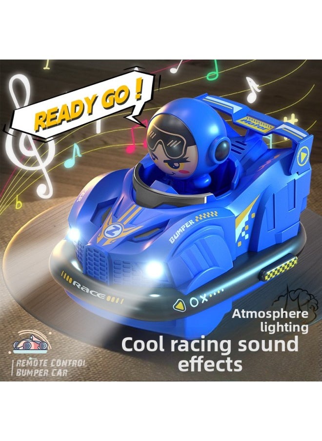 Generic Children's Remote Control Bumper Car Double Play Drift Mini Catapult Figure Kart Parent-child Interactive Toys Wholesale-Color:Remote Control Bumper Car [blue] Single-Scale:Top Configuration [comes With Remote Control Battery + Screwdriver] Three Batteries  - Image 5