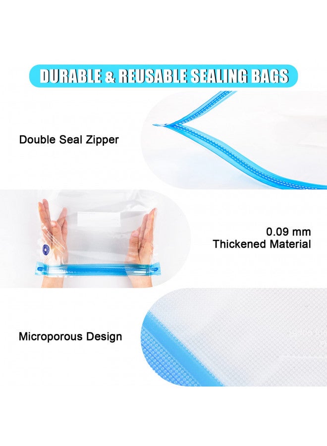 AMOLEN Filament Storage Bags Vacuum Kit, Cleaning Drying Sealed 16 Bags with Two Sizes for 3D Printer Filament with Automatic Pumps/Desiccants/Clips - Image 2