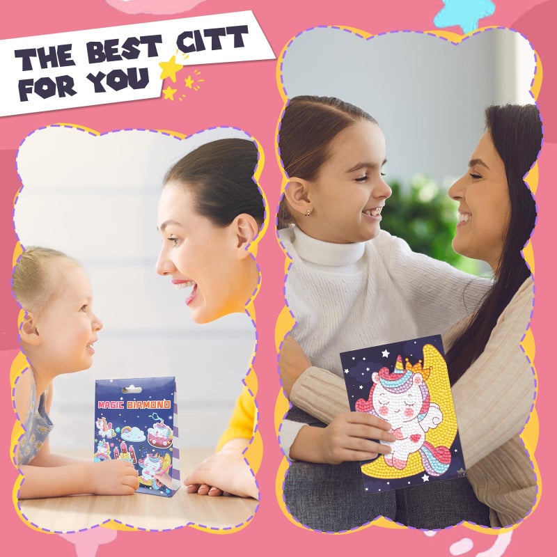 Zikra Diamond Art Painting Stickers Kits for Kids â5D Gem Art Craft Set for Boys & Girls Ages 4-12 Fun Anime Stickers for Beginners Perfect Arts & Crafts Gift - Image 5