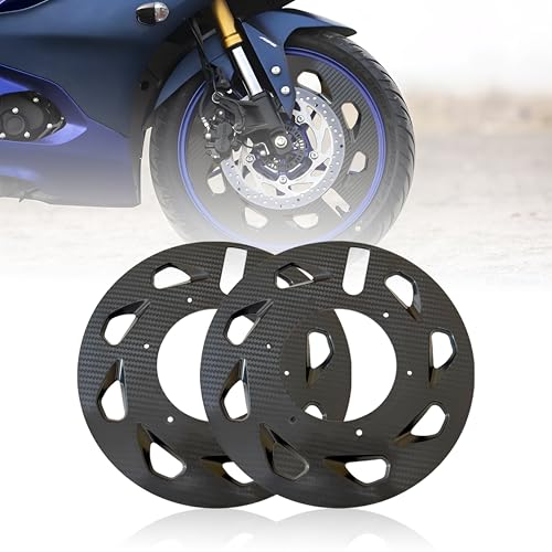 MIKANIX Carbon Finish Wind Design Front/Rear Pro Disc Wheel Cover 17 Inch Fairing Kit Compatible with Yamaha R15 V3, V4 & M - Image 1