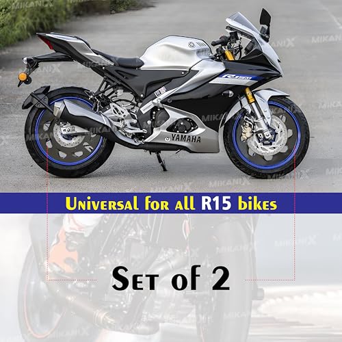 MIKANIX Carbon Finish Wind Design Front/Rear Pro Disc Wheel Cover 17 Inch Fairing Kit Compatible with Yamaha R15 V3, V4 & M - Image 2