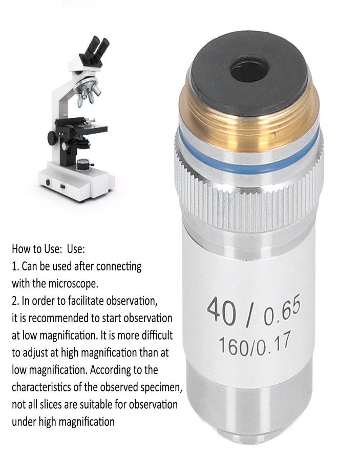 Kadimendium 40X High Magnification Objective Lens, Achromatic Microscope Objective 40/0.65 for Biological Microscopes - Image 5