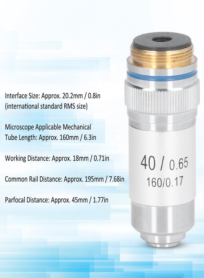 Kadimendium 40X High Magnification Objective Lens, Achromatic Microscope Objective 40/0.65 for Biological Microscopes - Image 3