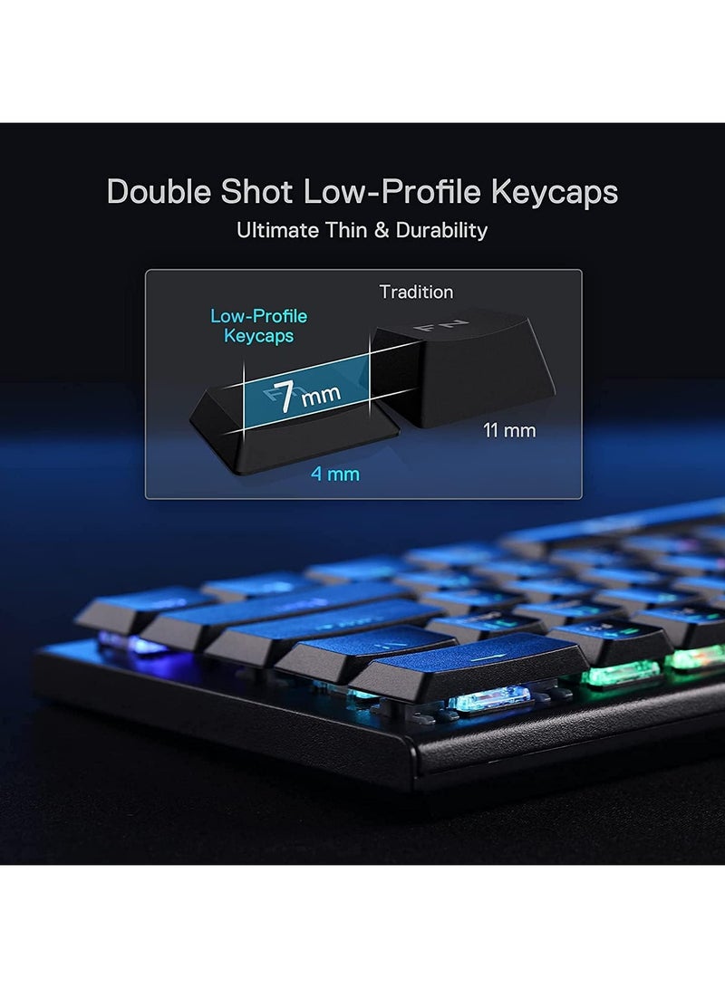 REDRAGON Redragon K614 PRO 60% RGB Bluetooth Gaming Keyboard – Low Profile Red Switch  - Image 2