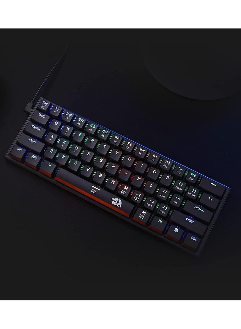 REDRAGON Redragon K614 PRO 60% RGB Bluetooth Gaming Keyboard – Low Profile Red Switch  - Image 3