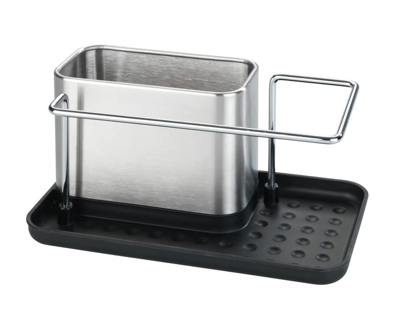 Wenko Organiser Stainless Steel Orio Drainer Sink Caddy Silver matt 105 x 12 x 21 cm