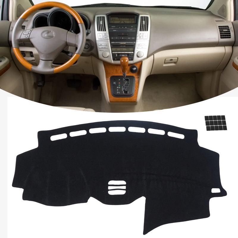 KEYOOG Dashboard Cover Dash Mat Fit for 20092004 Lexus RX0604 RX3300907 RX3500806 RX400hCar Dash Board Mat AntiGlare CarpetNonSlip Pad Sunshield Protector Black