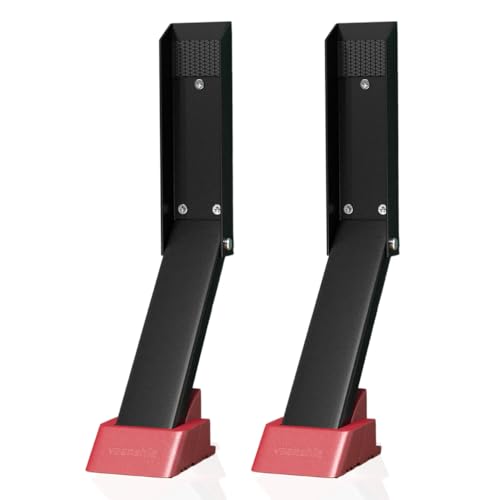vaanshie 2 Pack Door Stop No Drill Door Stoppers Kickdown Doorstop for Home Glass Doors Outdoors Easy to Install Doors with Self Adhesive Door Stopper No Screw Flip Down Portable Door Stopper Black - Image 1