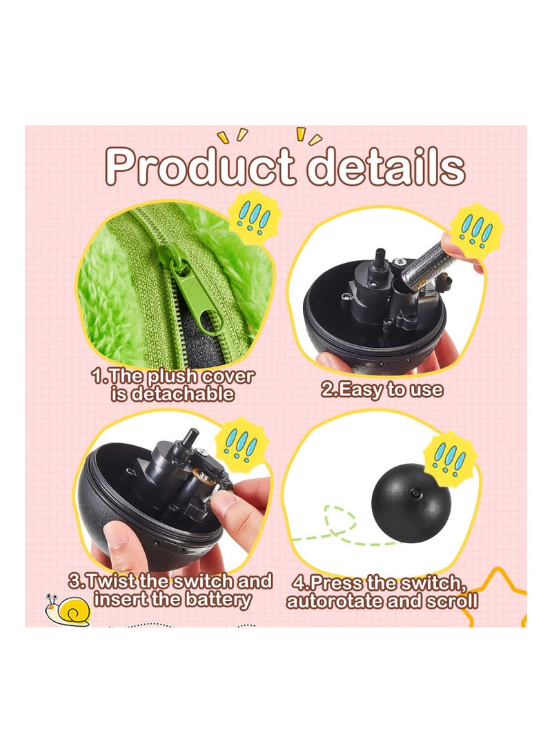 Interactive Rolling Dog Toy Ball - Automatic Electric Pet Toy with Plush Cover for Chewing and Fun - 2 Set of Funny Chew Roller Balls for Dogs  - Image 2