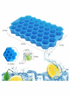 Y&D Ice Cube Tray Silicone Trays with No-Spill Removable Lid, Easy-Release and Flexible, BPA Free, Stackable Durable Dishwasher Safe, for Whiskey- Green Blue, 2 Pack  - Image 5