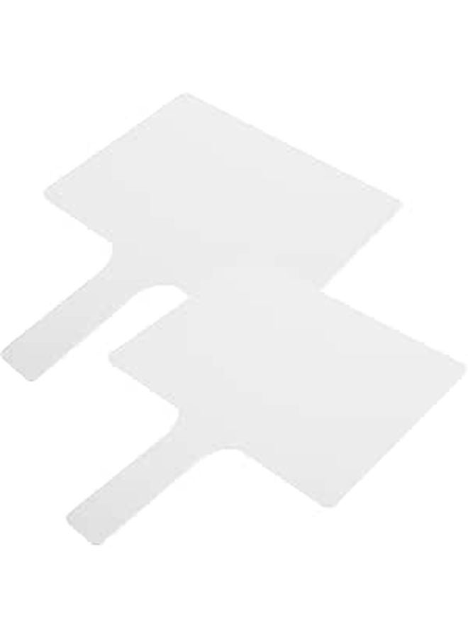 Double Sided Dry Erase White Boards Small Rectangle Handheld Answer Paddles with Markers for Classroom Teaching Student Participation 2 Pack - Image 1