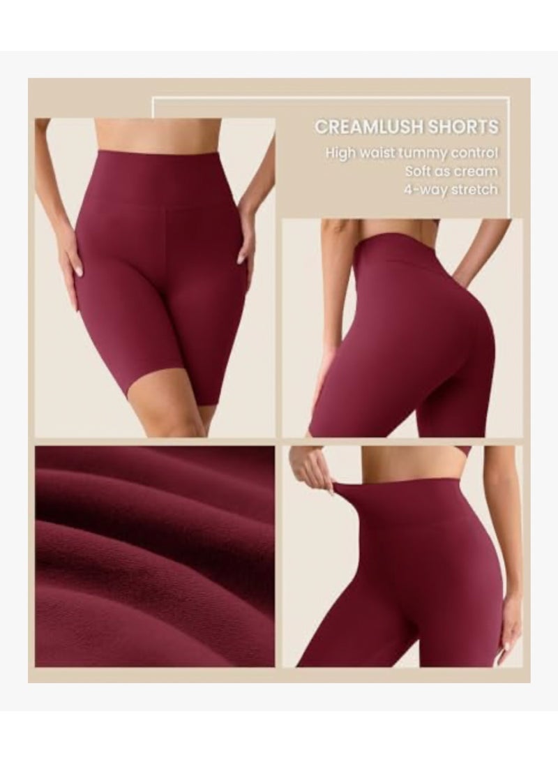 VALANDY Creamlush 4 Pack Biker Shorts Women-8" High Waisted Stretchy Soft Yoga Lounge Shorts - Image 4