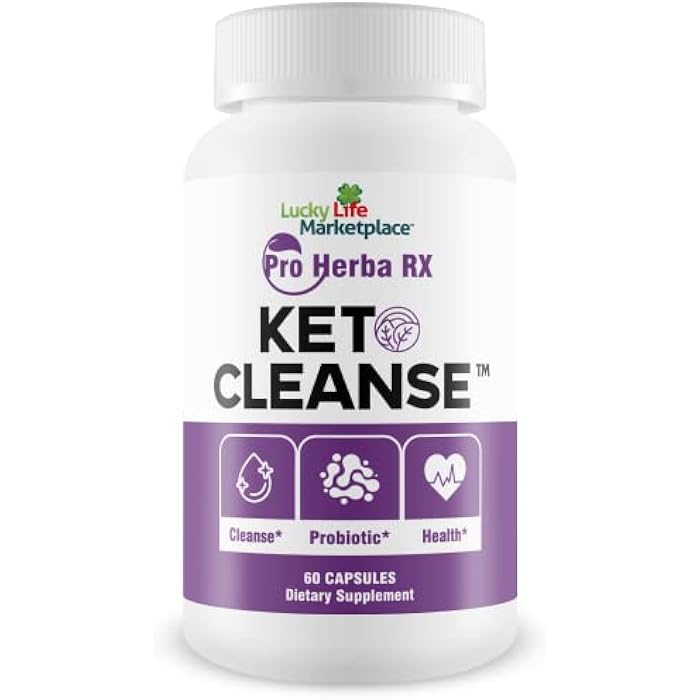 Pro Herba RX Keto Cleanse - Herbal Formula w/Probiotics - Keto Cleanse & Detox Naturally - Numerous Health Benefits - Help Cleanse Body of Toxins & Impurities - Support Energy, Digestion & Gut Health - Image 1