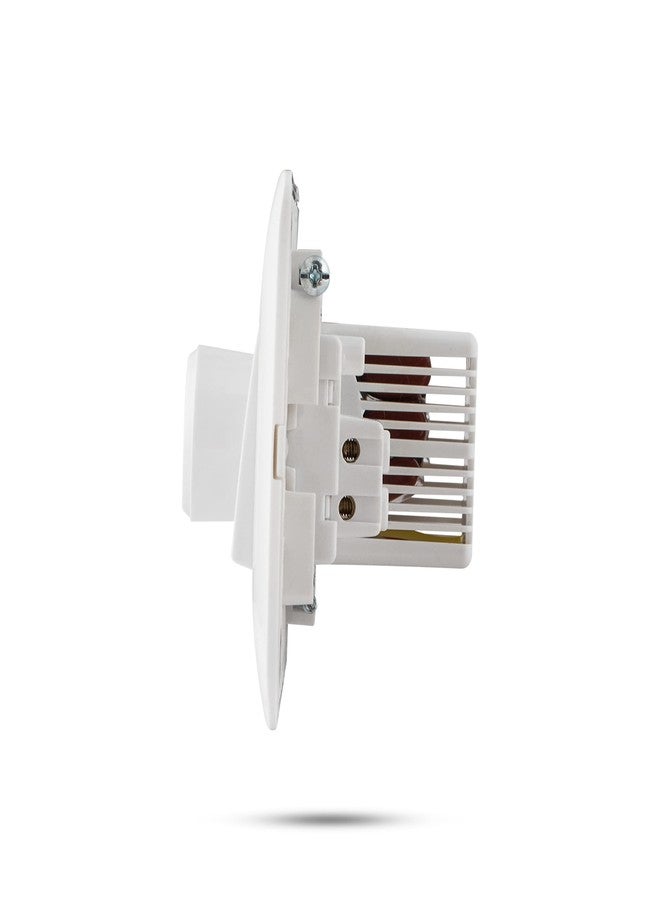 Wipro Northwest (Venia) Switch Combo of 3M Plate + 1M 6A Switch + 5 Step Fan Regulator, White (Kit 6) - Image 3