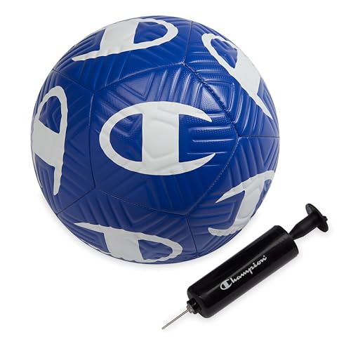 Champion Playmaker Soccer Ball Size 5 Surf the WebWhite 12Panel Design Enhanced Control Durable TPU Cover Butyl Bladder for Indoor Outdoor Training Includes 6 Pump - Image 1