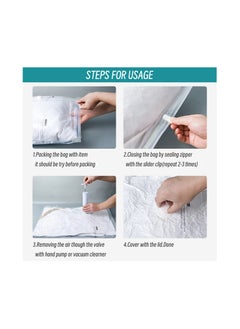 A.M 22 Vacuum Storage Bags for Clothes -6 Jumbo,5 Large,5 Medium & 6 Small - Space Saver Vacuum Bags for Comforters, Blankets, Bedding, Pillow - Travel Essentials, Seal Bags Clothing with Plastic Pump  - Image 3