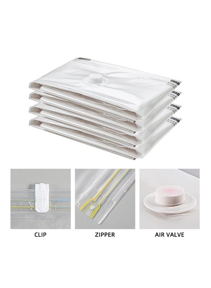 A.M 22 Vacuum Storage Bags for Clothes -6 Jumbo,5 Large,5 Medium & 6 Small - Space Saver Vacuum Bags for Comforters, Blankets, Bedding, Pillow - Travel Essentials, Seal Bags Clothing with Plastic Pump - Image 4