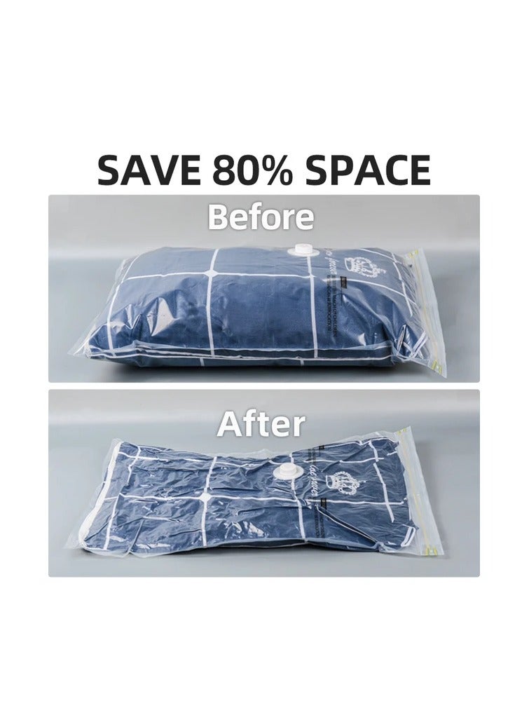 A.M 22 Vacuum Storage Bags for Clothes -6 Jumbo,5 Large,5 Medium & 6 Small - Space Saver Vacuum Bags for Comforters, Blankets, Bedding, Pillow - Travel Essentials, Seal Bags Clothing with Plastic Pump - Image 5