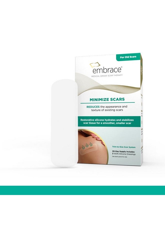 embrace Minimize For Old Scars, Silicone Scar Sheets, Cuttosize Large, 4.7", 30 Day Supply - Image 1