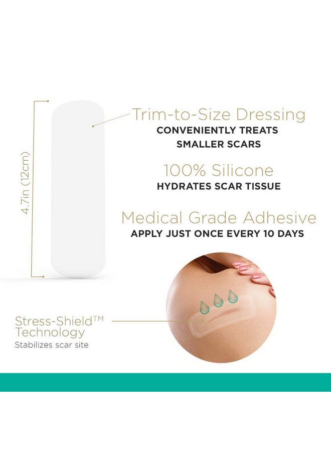 embrace Minimize For Old Scars, Silicone Scar Sheets, Cuttosize Large, 4.7", 30 Day Supply - Image 2