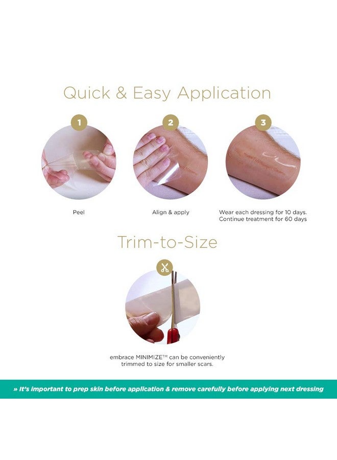 embrace Minimize For Old Scars, Silicone Scar Sheets, Cuttosize Large, 4.7", 30 Day Supply - Image 3