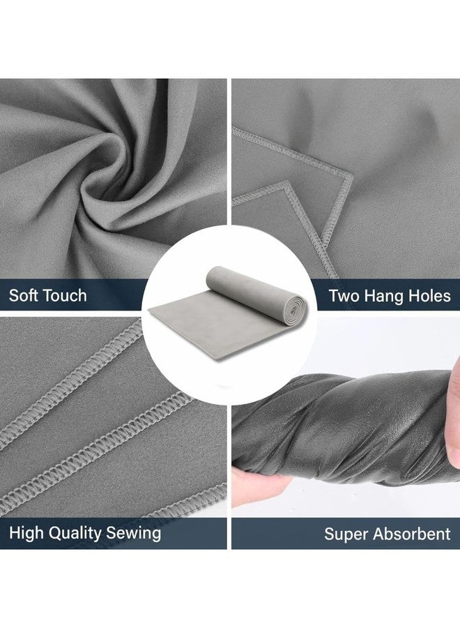 Fezora Microfibre Large Bath Towel for Men & Women | Quick-Dry, Ultra Soft, Extra Absorbent Towel for Gym, Yoga, Spa, Travel & Swimming | Lightweight, Lint-Free, Odour-Resistant, Fast Drying (Grey) - Image 2