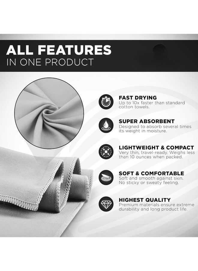 Fezora Microfibre Large Bath Towel for Men & Women | Quick-Dry, Ultra Soft, Extra Absorbent Towel for Gym, Yoga, Spa, Travel & Swimming | Lightweight, Lint-Free, Odour-Resistant, Fast Drying (Grey) - Image 5
