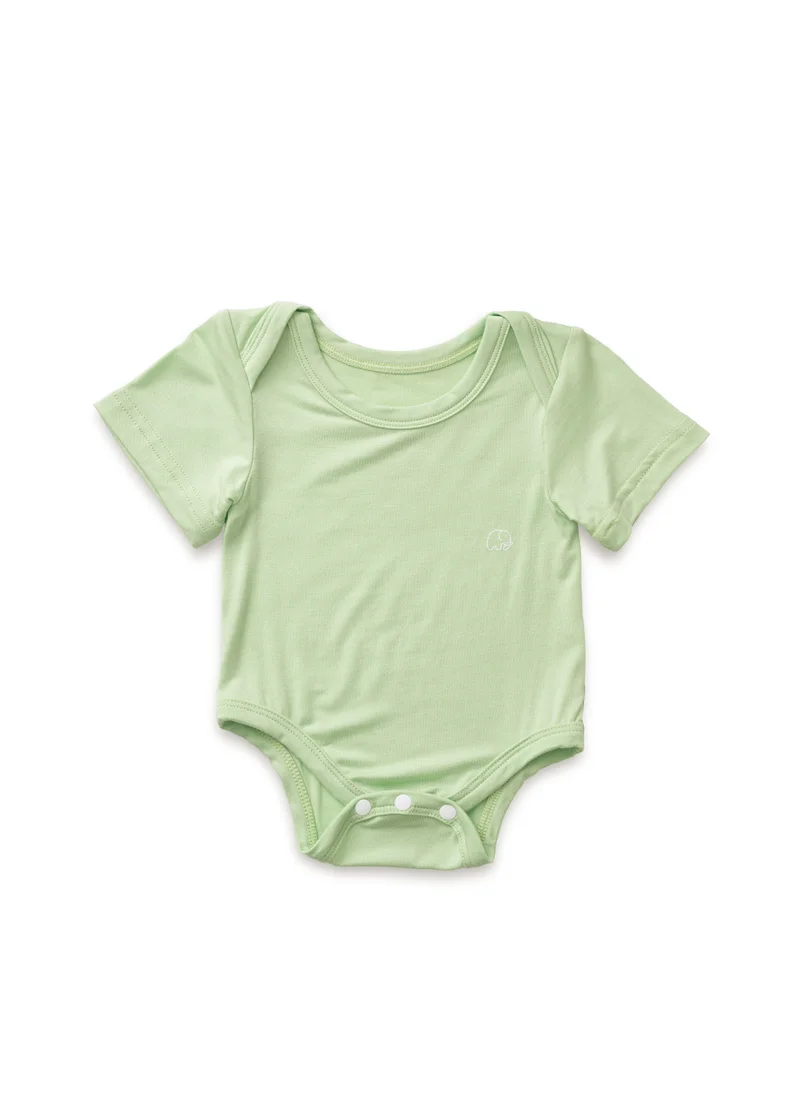 أنفي بيبي Organic Bamboo Spandex Bodysuit- Light Mint