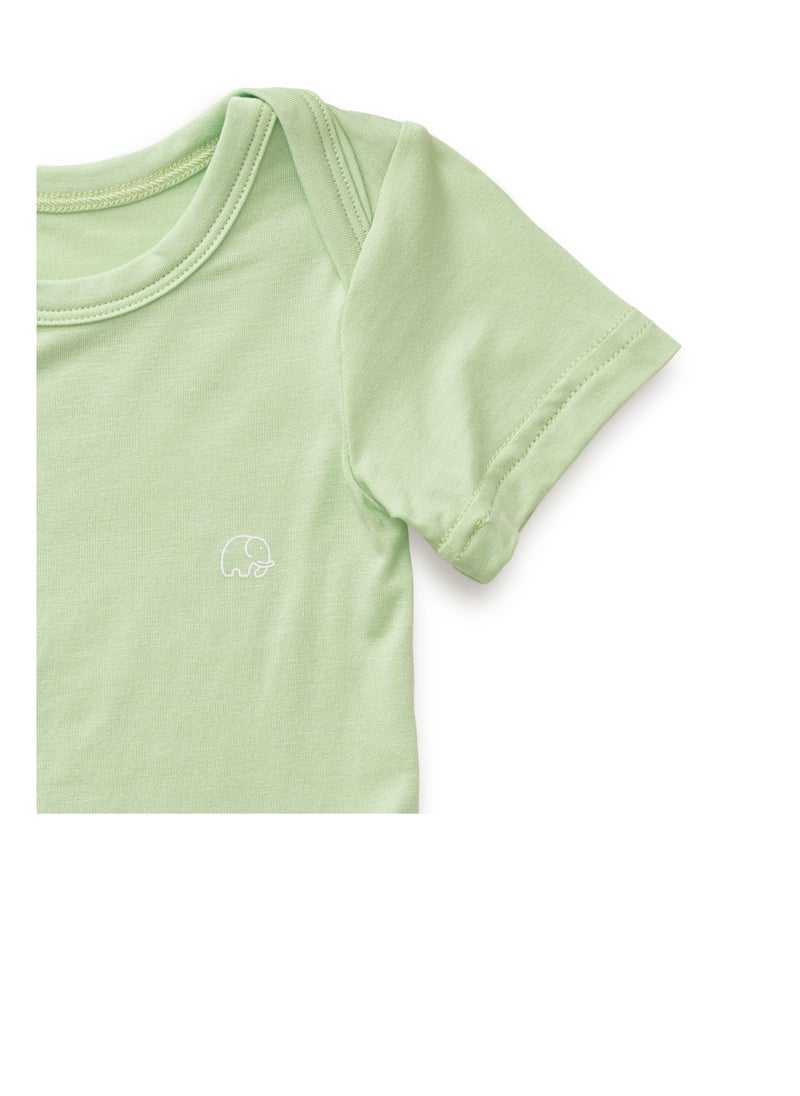 Anvi Baby Organic Bamboo Spandex Bodysuit- Light Mint  - Image 2