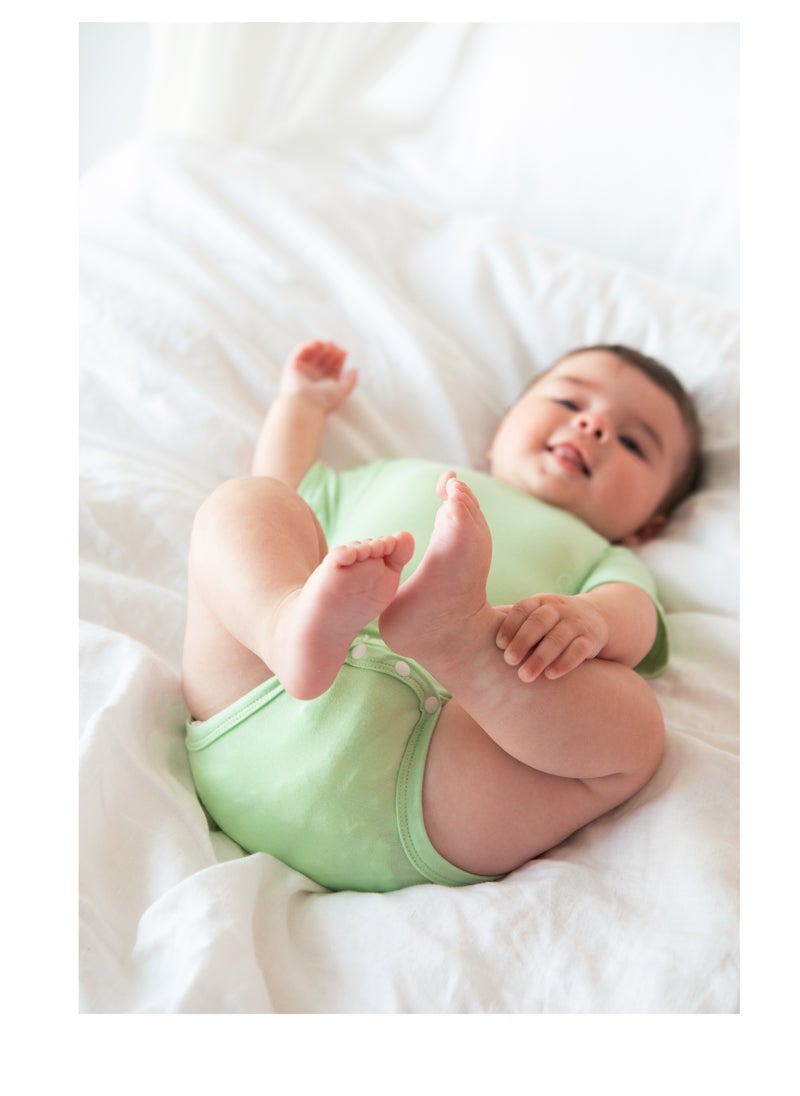 Anvi Baby Organic Bamboo Spandex Bodysuit- Light Mint  - Image 4