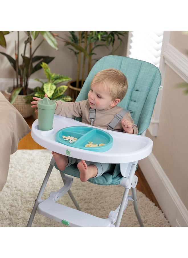 ingenuity - Sun Valley Compact Folding High Chair With 5-Point Harness, 6 Months And Up, Teal - Image 1