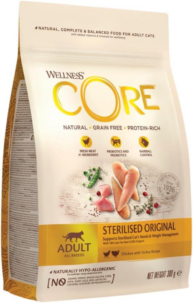 Wellness Core Sterilised Cat Dry Food Chicken & Turkey 300g