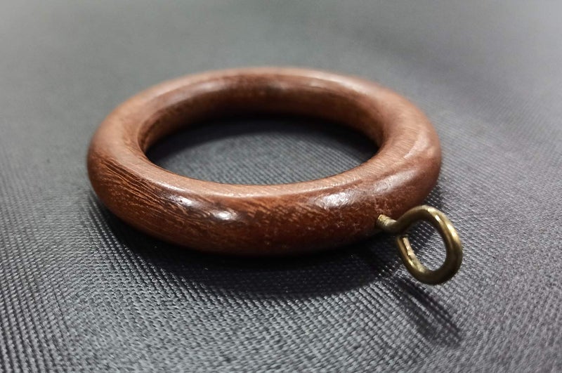 FAPBADRI Wooden Curtain Rings - Colour: Brown Walnut - 20 Pieces - Image 5