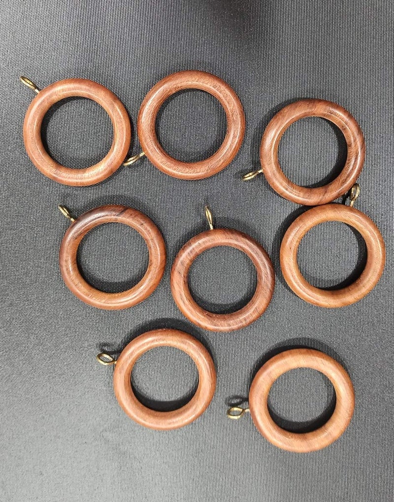 FAPBADRI Wooden Curtain Rings - Colour: Brown Walnut - 20 Pieces - Image 4