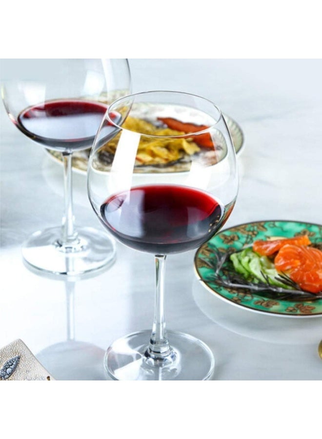 650ml Burgundy Wine Glass Large Crystal Wine Glass Goblet – Elegant Stem Glass for Red Wine, Party, Restaurant & Home Use - Image 2