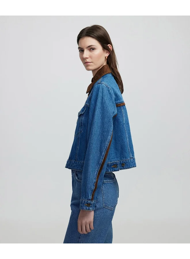 Ipekyol  Contrast Denim Coat  | Best Price UAE