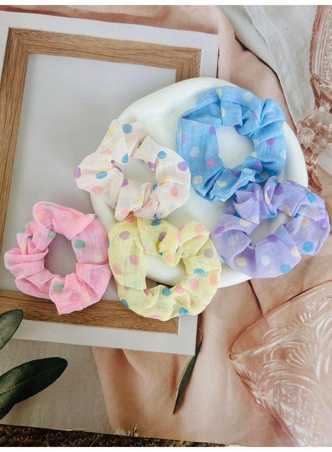 Radhya Accessories Hair Scrunchies for Women Soft Georgette Printed Scrunchies for Girls Hairties hairbands (Pack of 2) Gift - Image 2