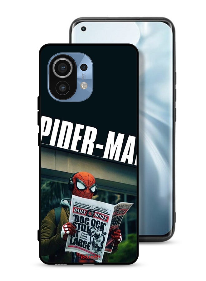 Tolwak Xiaomi Mi 11 Protective Case Cover Spiderman Reading Newspaper - Image 1