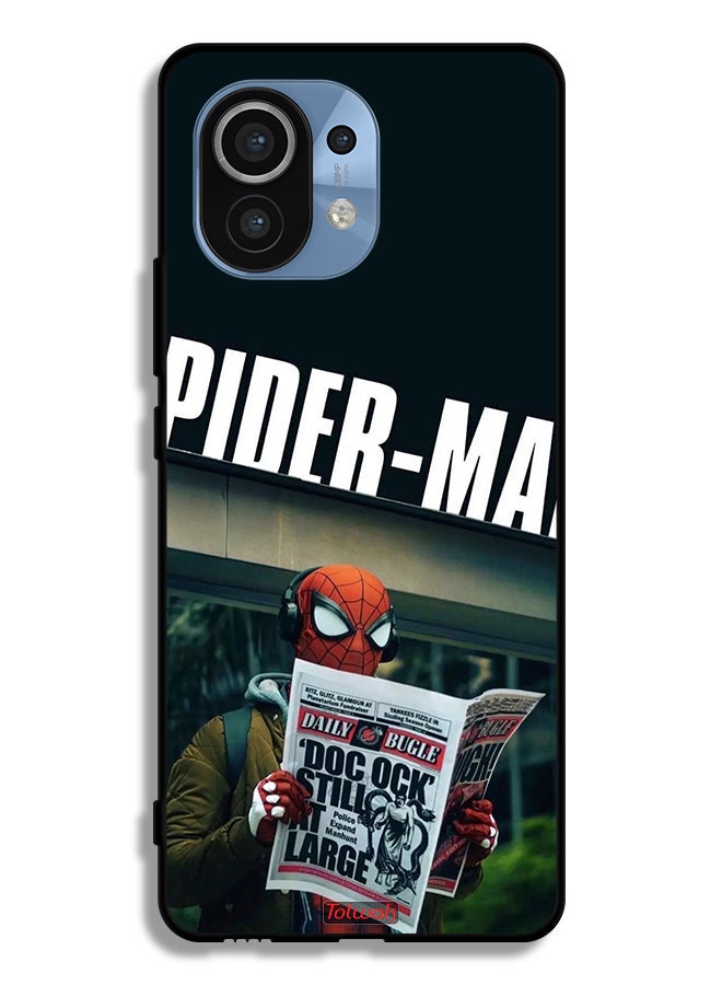 Tolwak Xiaomi Mi 11 Protective Case Cover Spiderman Reading Newspaper - Image 2