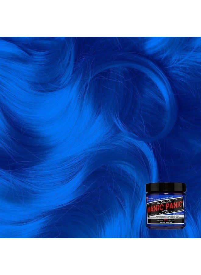 Manic Panic Blue Moon Hair Dye - Classic High Voltage - Semi Permanent Bright, Neon, Cool True Blue Hair Dye Color - Vegan, PPD & Ammonia Free (4oz) - Image 4