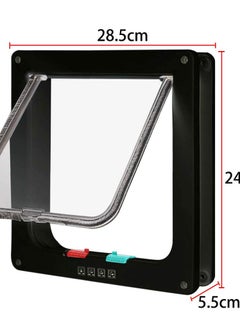 Excefore 4-Way Locking Magnetic Cat Flap, Large Size - Pet Door for Cats and Large Dogs, Interior & Exterior Use, Easy Installation, Outer Size: 11"x 9.8"  - Image 5