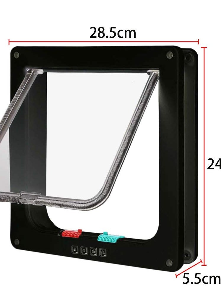 Excefore 4-Way Locking Magnetic Cat Flap, Large Size - Pet Door for Cats and Large Dogs, Interior & Exterior Use, Easy Installation, Outer Size: 11"x 9.8"  - Image 5