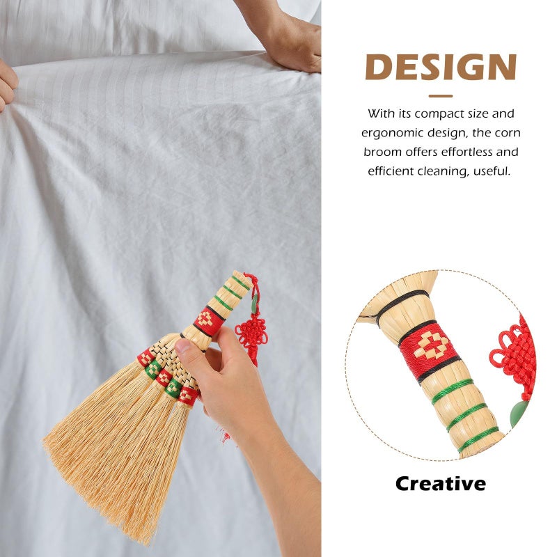 Handmade Woven Straw Corn Broom 29Cm For Home Cleaning Sofa Carpet And Car Dusting - Image 5