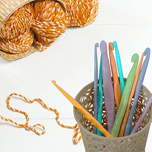 QLRFFLJOY Plastic Crochet Hooks 12 pcs Different Sizes (2.0mm - 10.0mm) Crochet Needles QLRFFLJOY Colorful Crochet Hook Set DIY Yarn Weaving Tools for Scarf Hat Gloves Knitting - Image 3