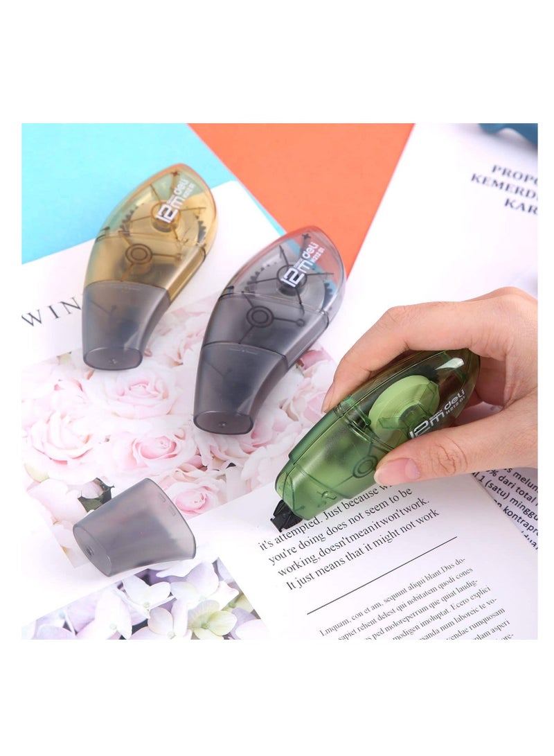 Deli 3-Piece Correction Tape 12meter length Assorted Colours - Image 5